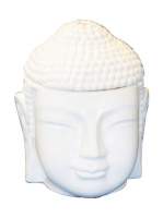 Аромалампа, подсвечник, элемент декора Голова Будды белая